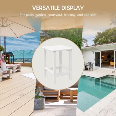 3 Piece Set Outdoor Folding Adirondack Chairs with Side Table