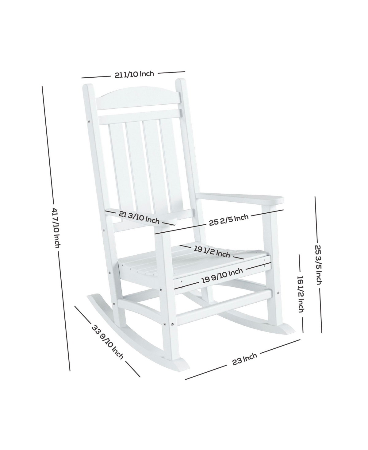 WestinTrends All-Weather Outdoor Patio Poly Classic Porch Rocking Chair (Set of 2)