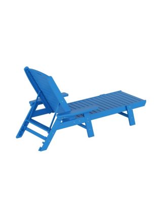 Adirondack Outdoor Chaise Lounge for Patio Garden Poolside (Set of 2)