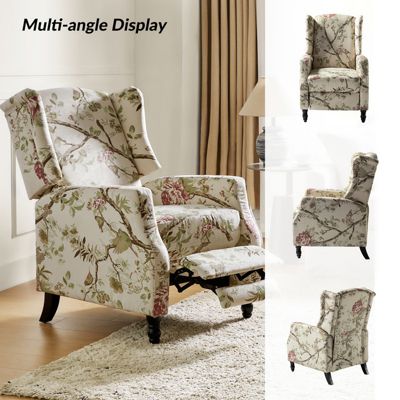 Franco Mid-centry Modern Manual Push Back Recliner