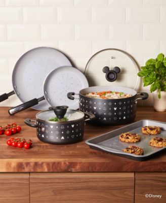 Disney Monochrome 7 Piece Ceramic Nonstick Cookware Set