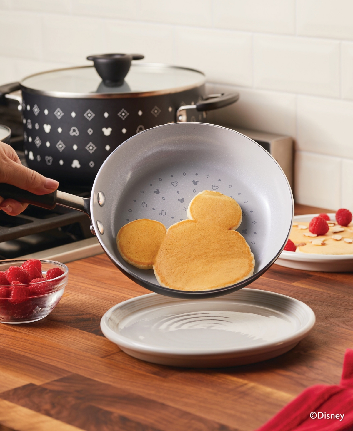 Farberware Disney Monochrome 8 Inch Ceramic Nonstick Fry Pan In Black