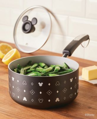 Disney Monochrome 2 Quart Ceramic Nonstick Saucepan with Lid