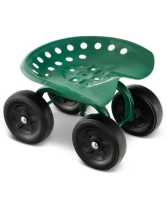 Garden Rolling Workseat with Swivel Seat and Adjustable Height Comfortable and Mobile Garden Tool for Outdoor Tasks