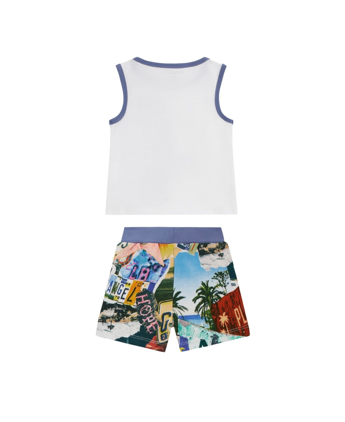 Shop Guess Baby Boys Tank Top And Short Set In Pure White