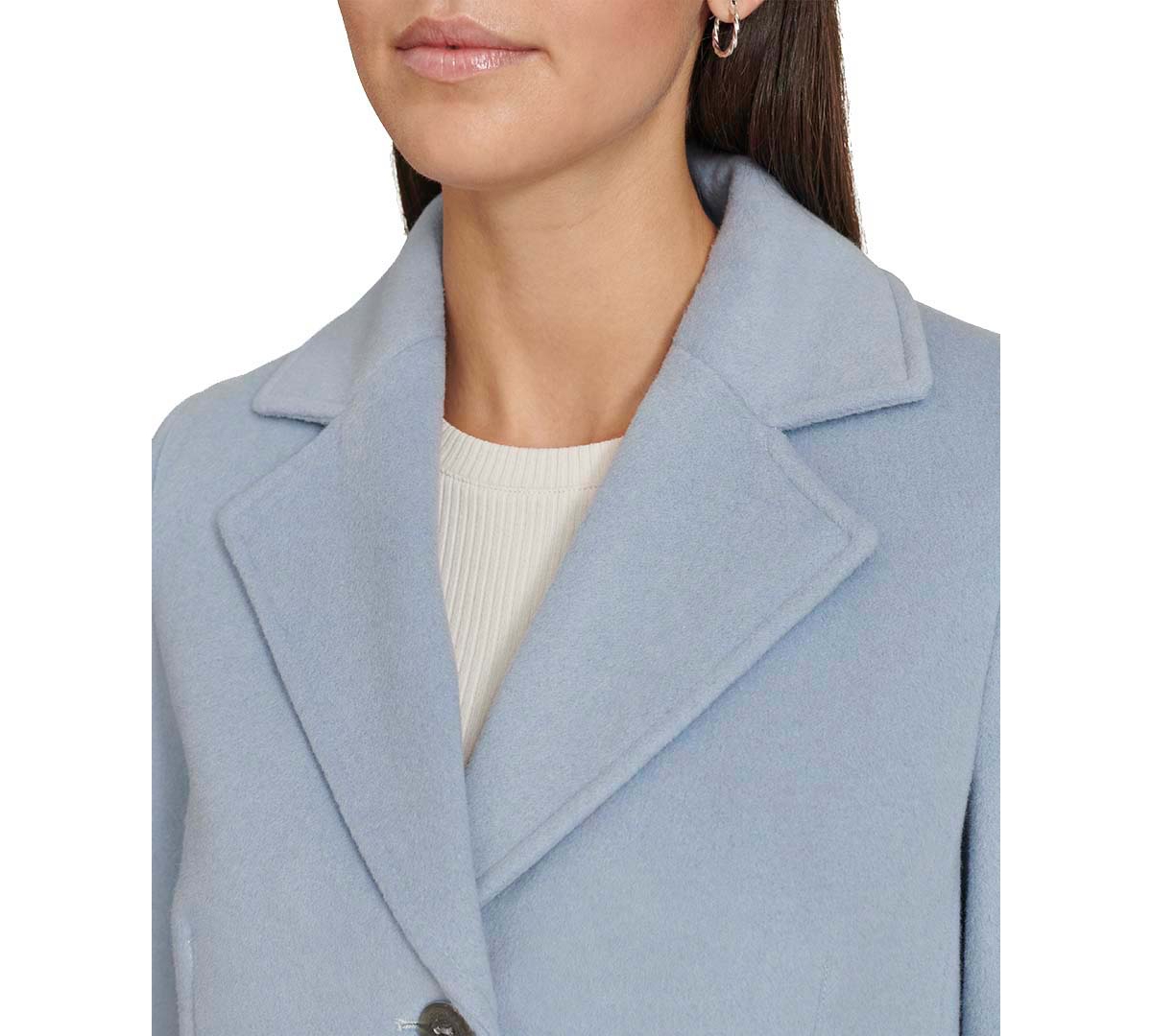 Calvin Klein Mid-length Coat In Chambray
