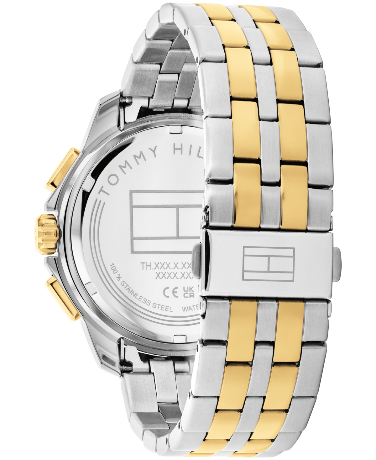 Shop Tommy Hilfiger Men's Quartz Two-tone Stainless Steel Watch 44mm In Grey