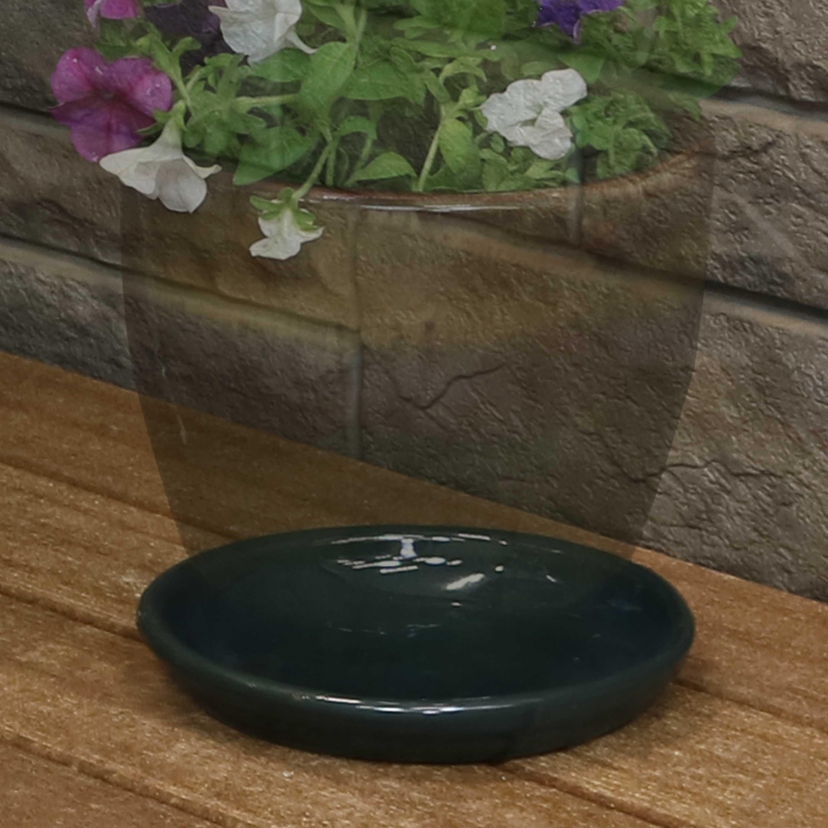 Outdoor/Indoor High-Fired Glazed Uv- and Frost-Resistant Ceramic Flower Pot Planter Saucers