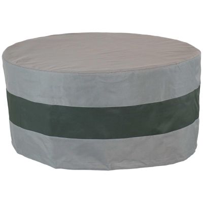 Outdoor Heavy-Duty Weather-Resistant 300D Polyester Round Fire Pit Cover