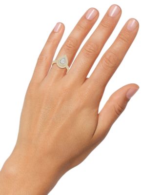 Diamond Pear Double Halo Engagement Ring (1 ct. t.w.) in 14k Gold