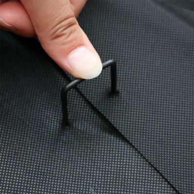 Outdoor Lawn and Garden Galvanized Steel Staple Stakes for Landscape Fabric, Fences, and Sod - 12"