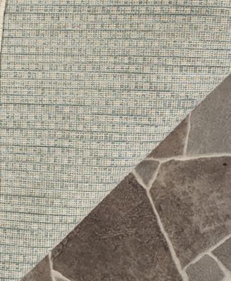 Courtyard CY8521 Aqua and Gray 8' x 11' Outdoor Area Rug