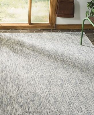 Courtyard CY8522 Gray 5'3" x 7'7" Sisal Weave Outdoor Area Rug