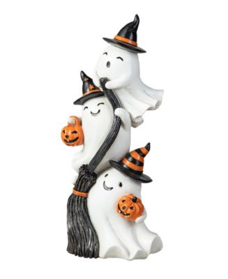 Glitzhome 13.00''H Halloween Polyresin Stacked Ghost Table Decor - Macy's