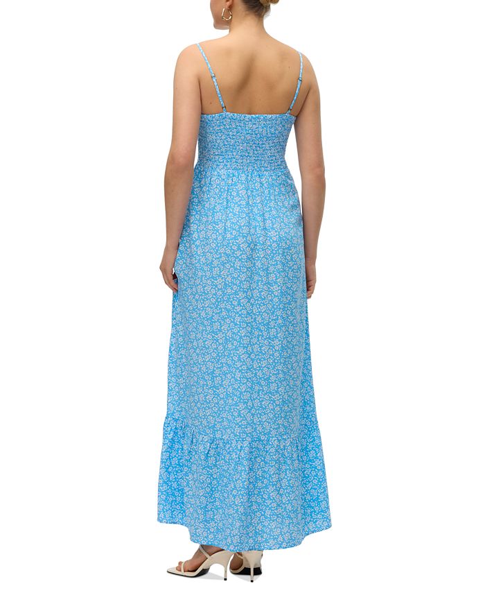 Vero Moda Women's Joy Printed Smocked Maxi Dress - Macy's