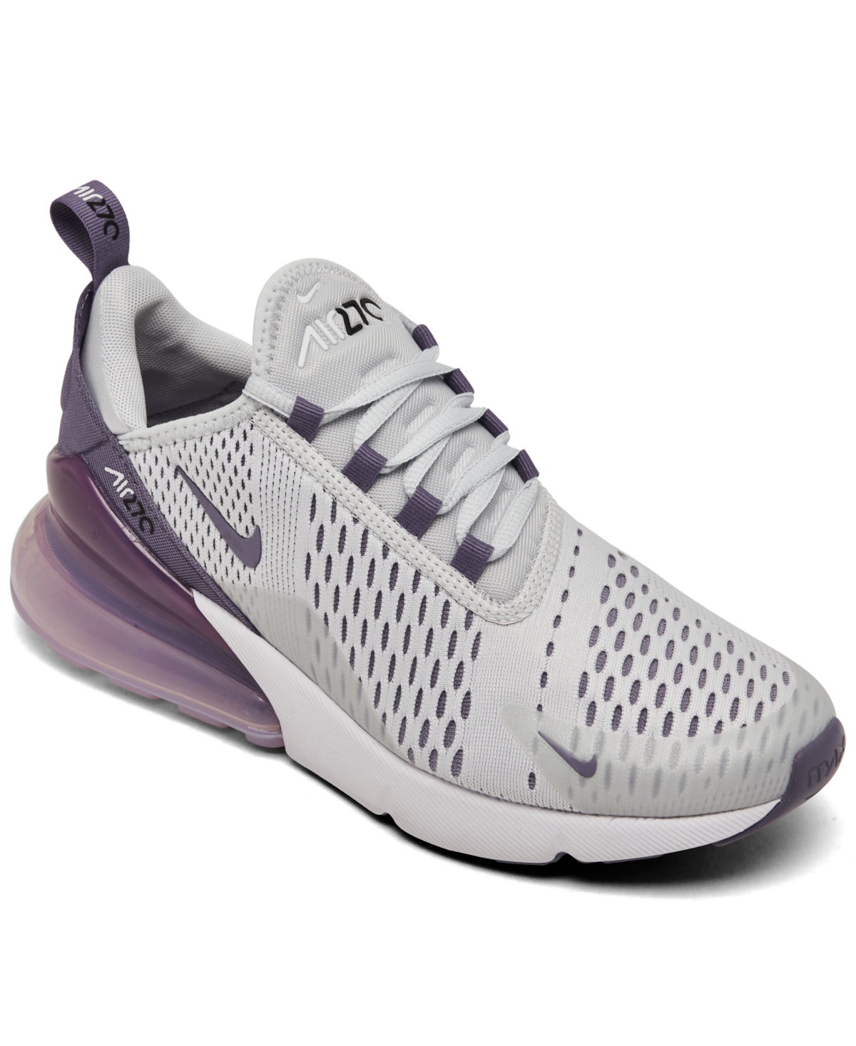 Women's Air Max 270 Casual Sneakers from Finish Line - Pure platinum/white/lilac