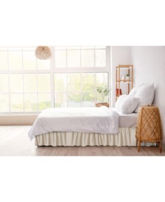 Ruffled Elastic Wrap Around Bedskirt 12 Inch Drop - Full