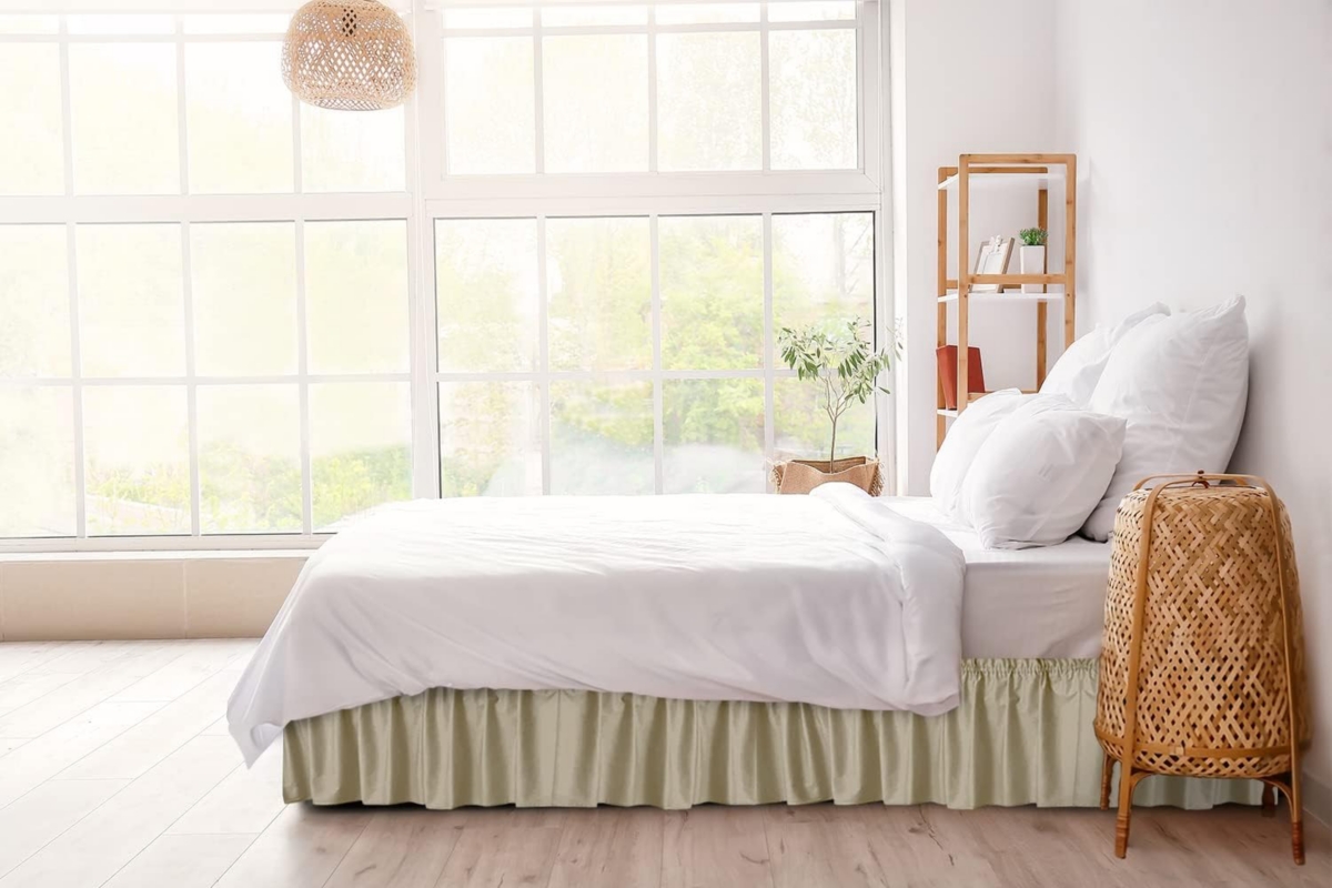 Ruffled Elastic Wrap Around Bedskirt Inch Drop