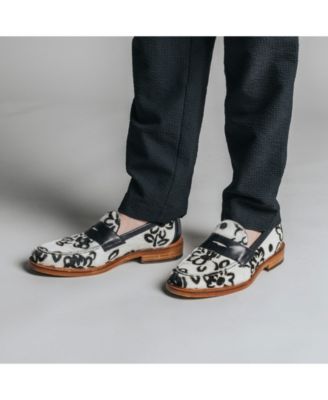 TAFT The Fitz Penny Loafer - Black & White Floral The Fitz Black Loafers - Black Dragonfly | TAFT main image 3