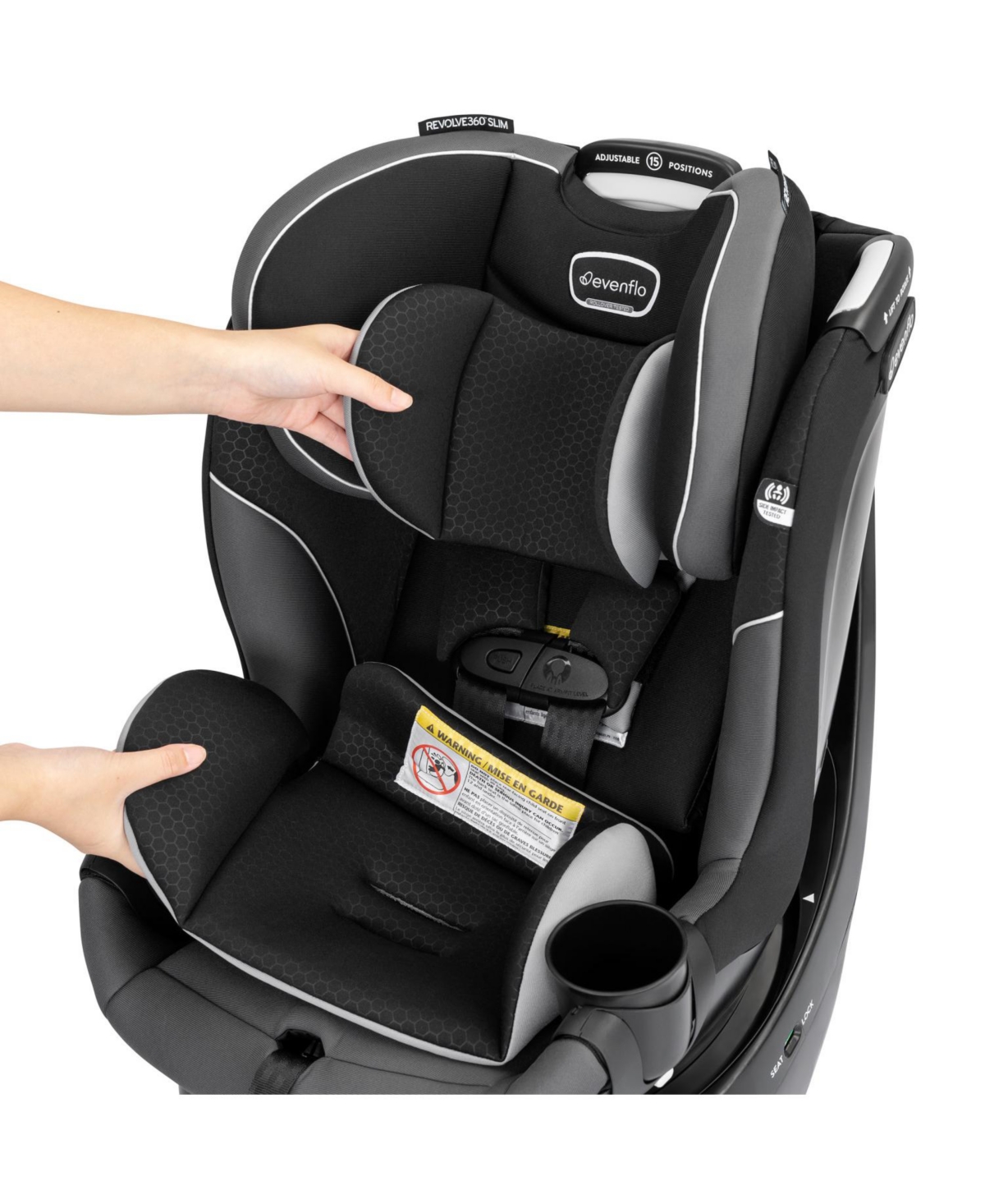 Evenflo Revolve 360 Slim Convertible Car Seat Rotational 2 In 1 In Black