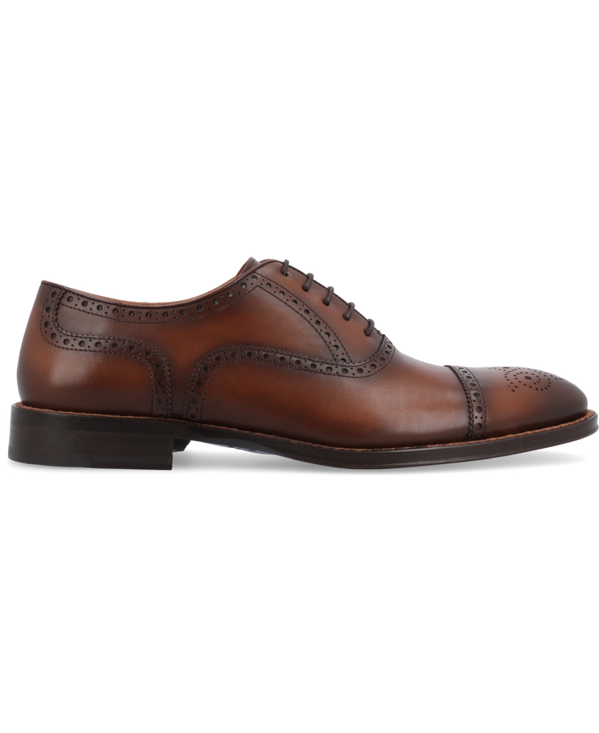 Shop Taft Men's Noah Lace-up Dress Cap-toe Shoe In Brown