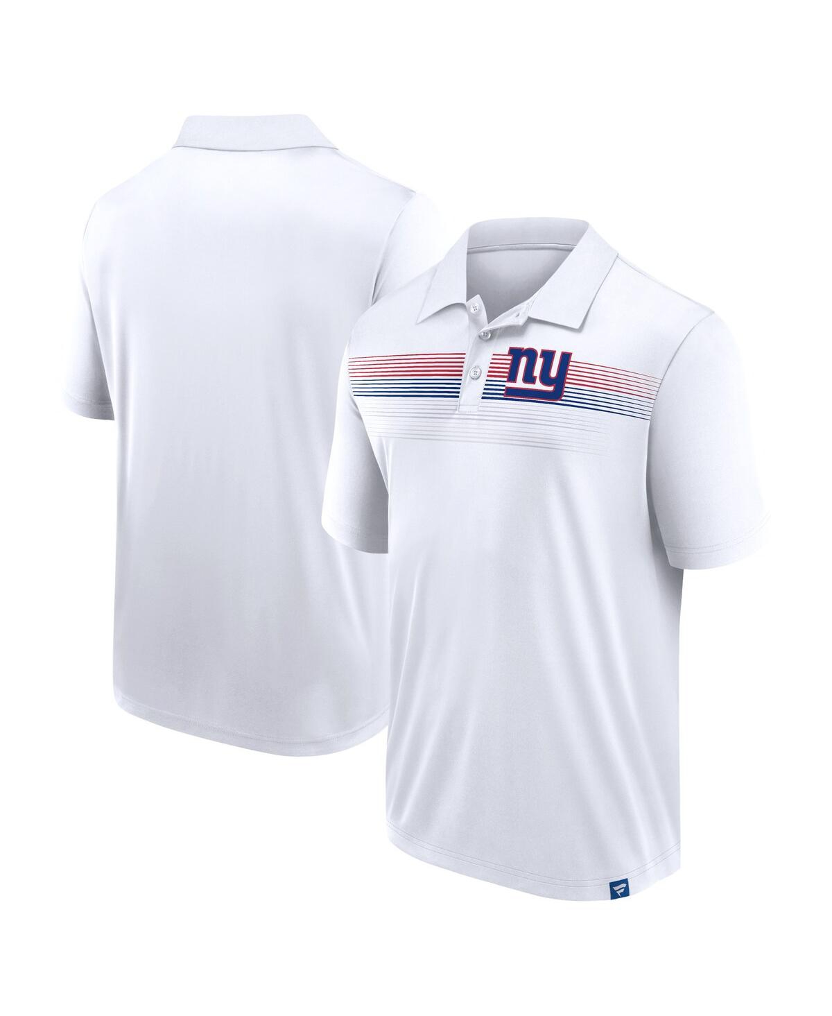 Shop Fanatics Branded Men's White New York Giants Victory For Us Interlock Polo In Wht,d.royl