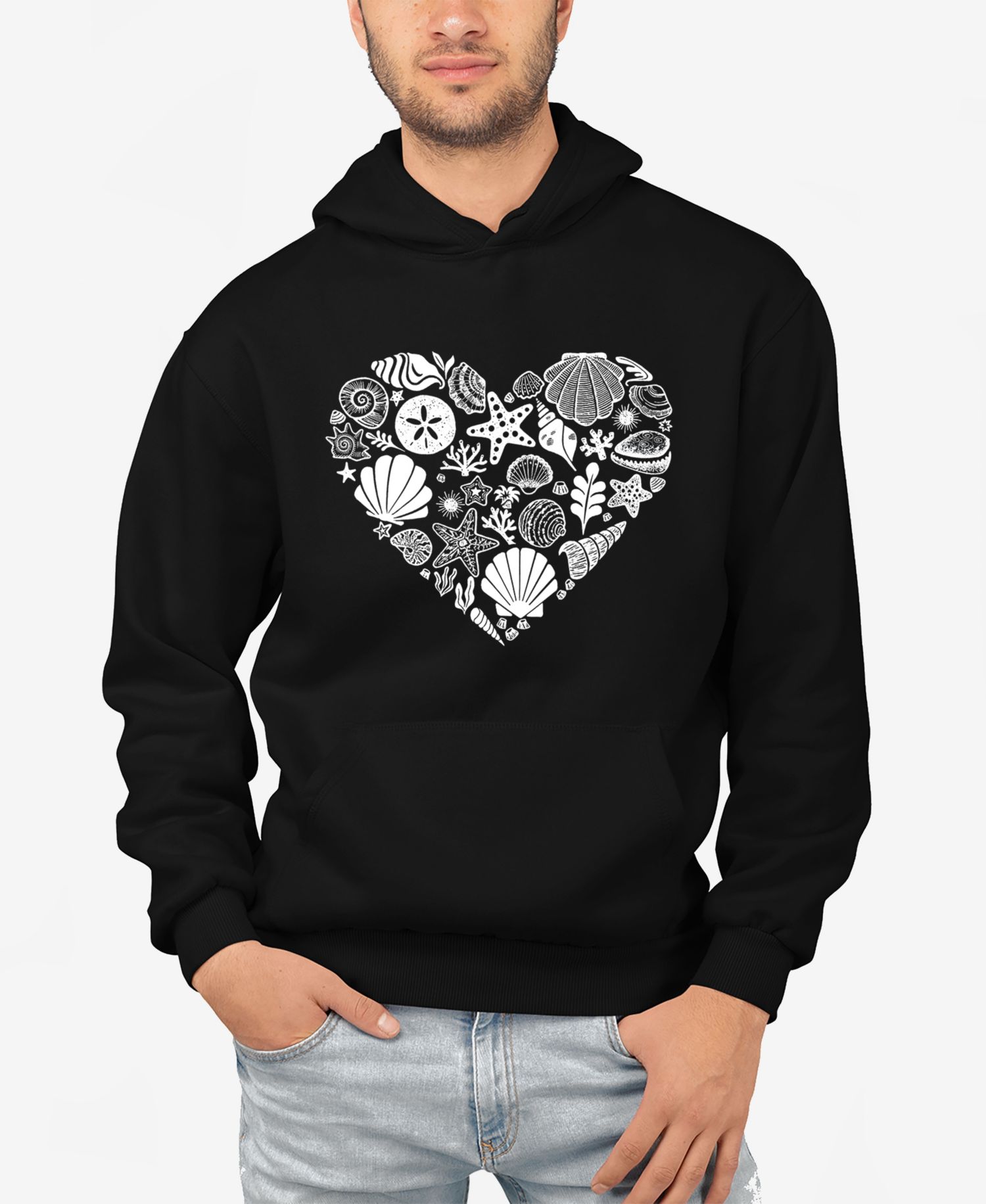 Sea Shells - Men's Word Art Hooded Sweatshirt