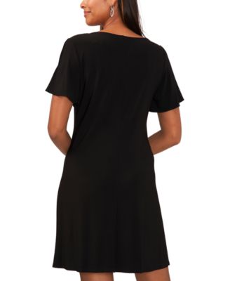 MSK Petite Embellished Flutter-Sleeve Dress - Macy's