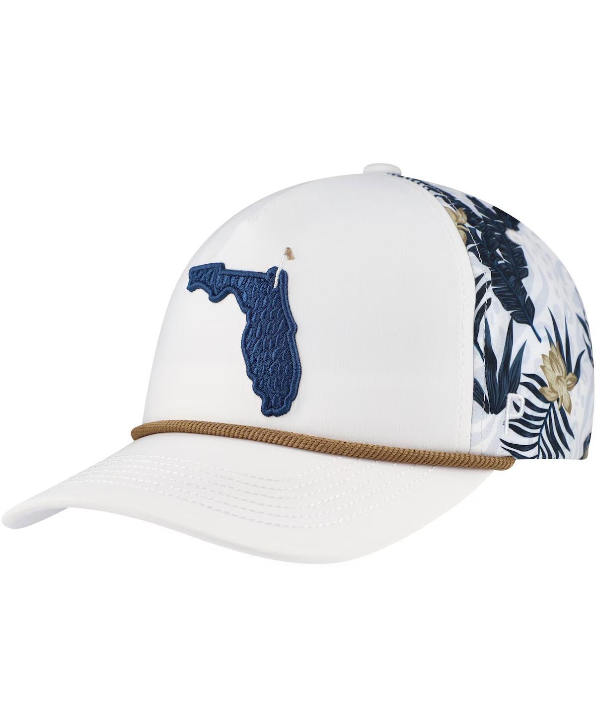 Shop Puma Men's White The Players Tropics Tech Rope Flexfitâ Adjustable Hat