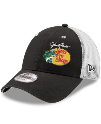 Men's Black/White Austin Dillon Bass Pro Shops 9forty Trucker Adjustable Hat
