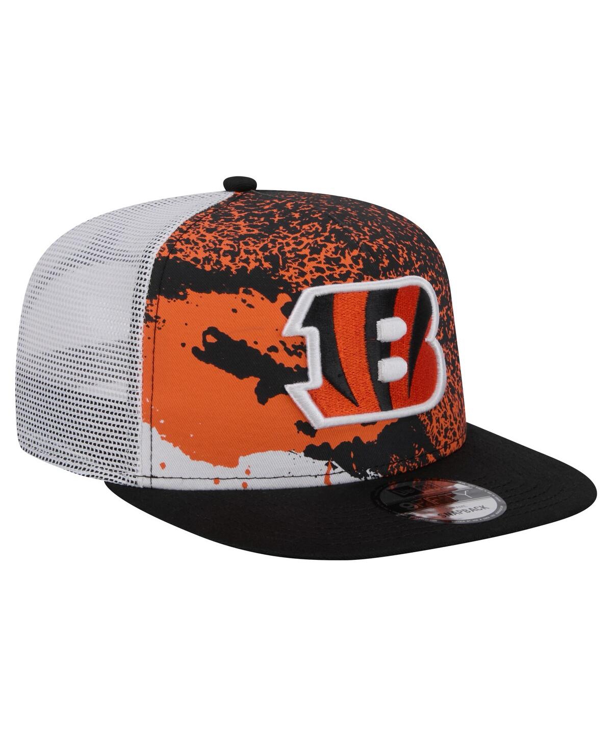 Shop New Era Men's Black Cincinnati Bengals Court Sport 9fifty Snapback Hat In Black Oran