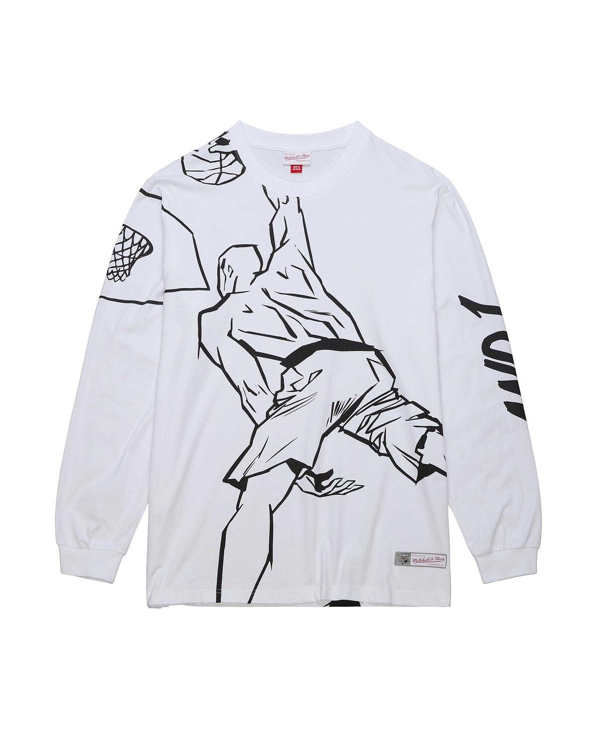 Mitchell & Ness Mitchell Ness Men's White And1 Slam Dunk Long Sleeve T-shirt In White