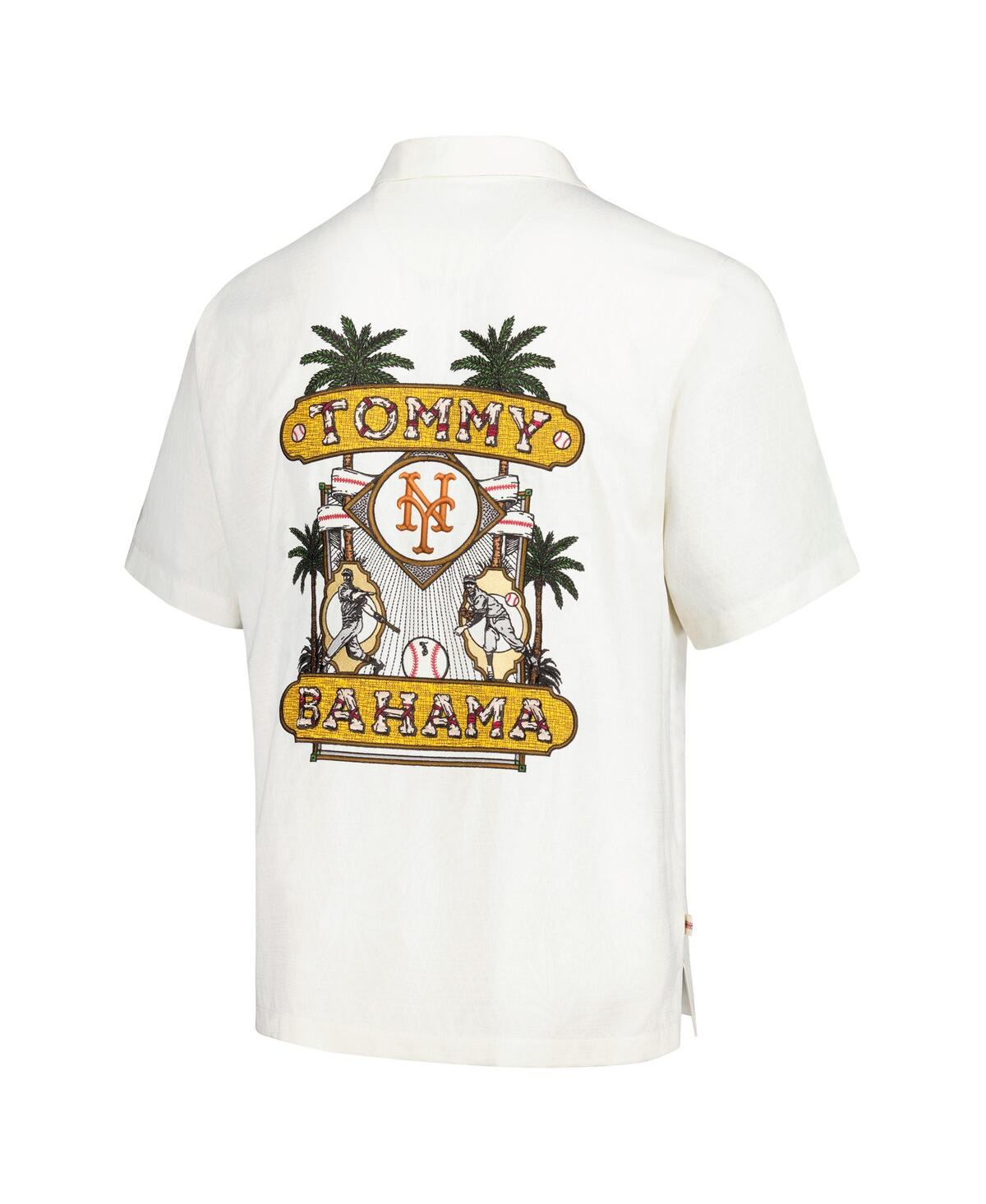 Tommy Bahama Men's White New York Mets Pitcher's Paradiso Button-up Camp Shirt In White