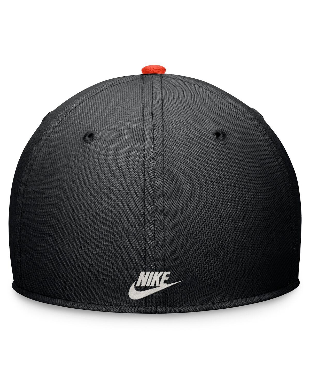Nike Men's Black/orange San Francisco Giants Cooperstown Collection Rewind Swooshflex Performance Hat In Bk,teamorg