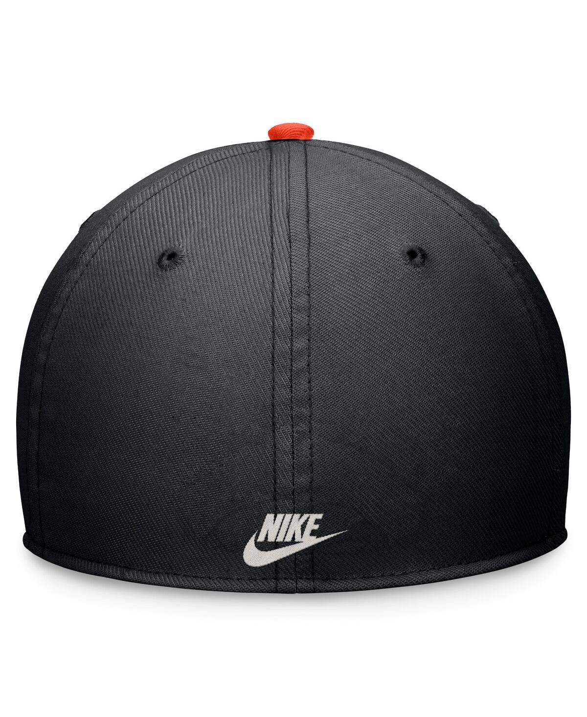 Shop Nike Men's Black/orange San Francisco Giants Cooperstown Collection Rewind Swooshflex Performance Hat In Bk,teamorg