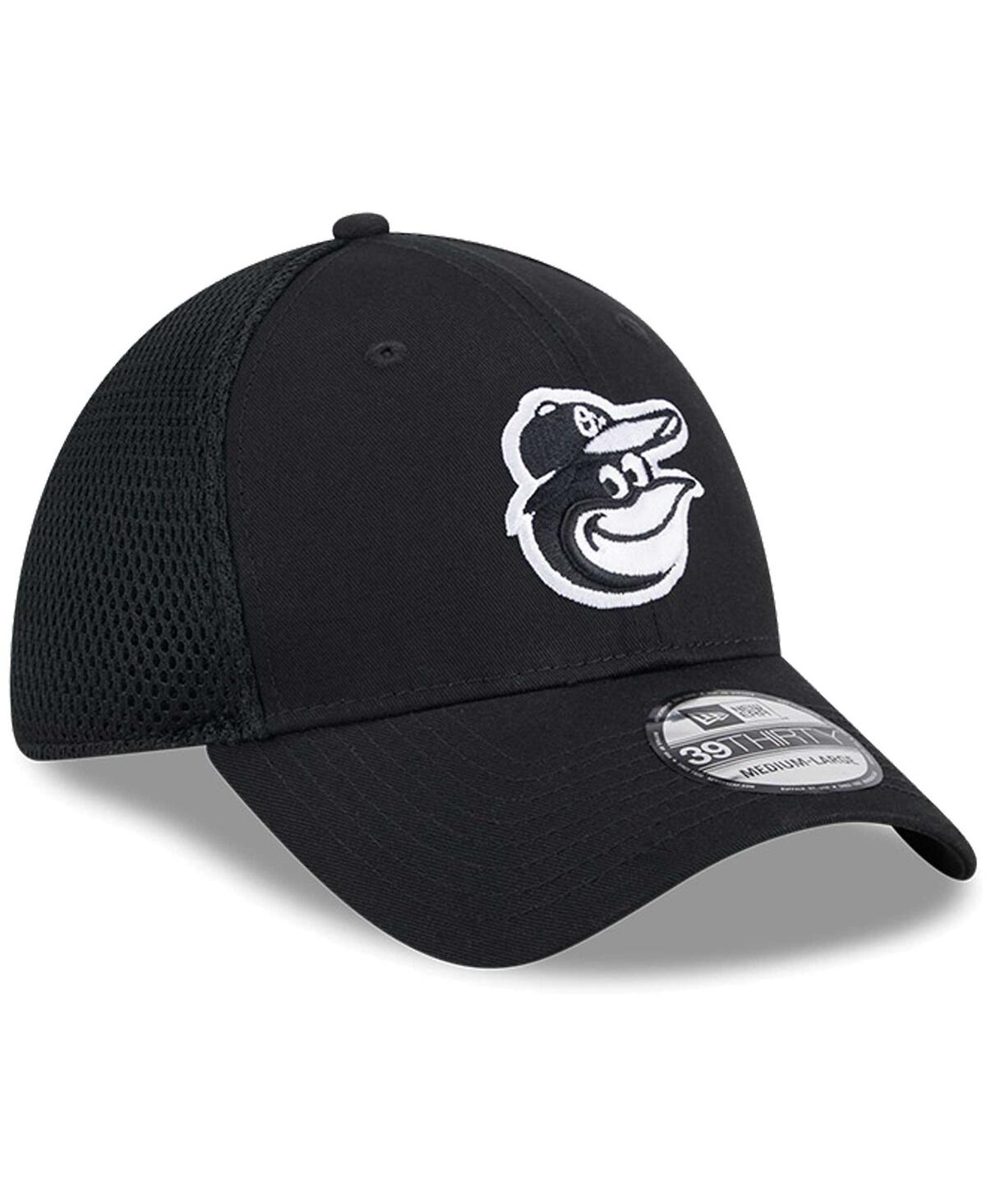 New Era Men's Baltimore Orioles EvergreenWhite Neo 39Thirty Flex Hat - Black