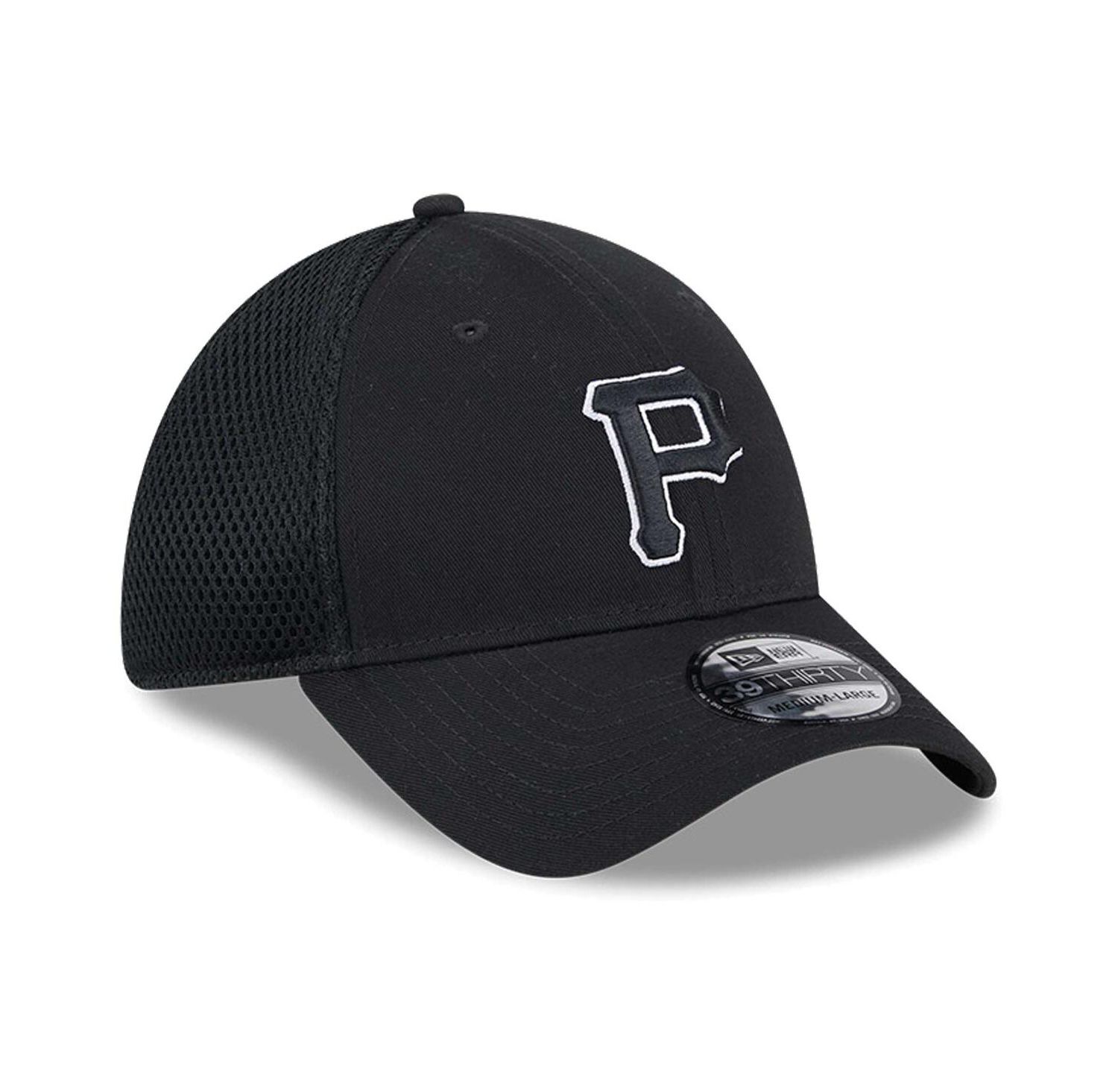Men's Pittsburgh Pirates Evergreen Black White Neo 39Thirty Flex Hat