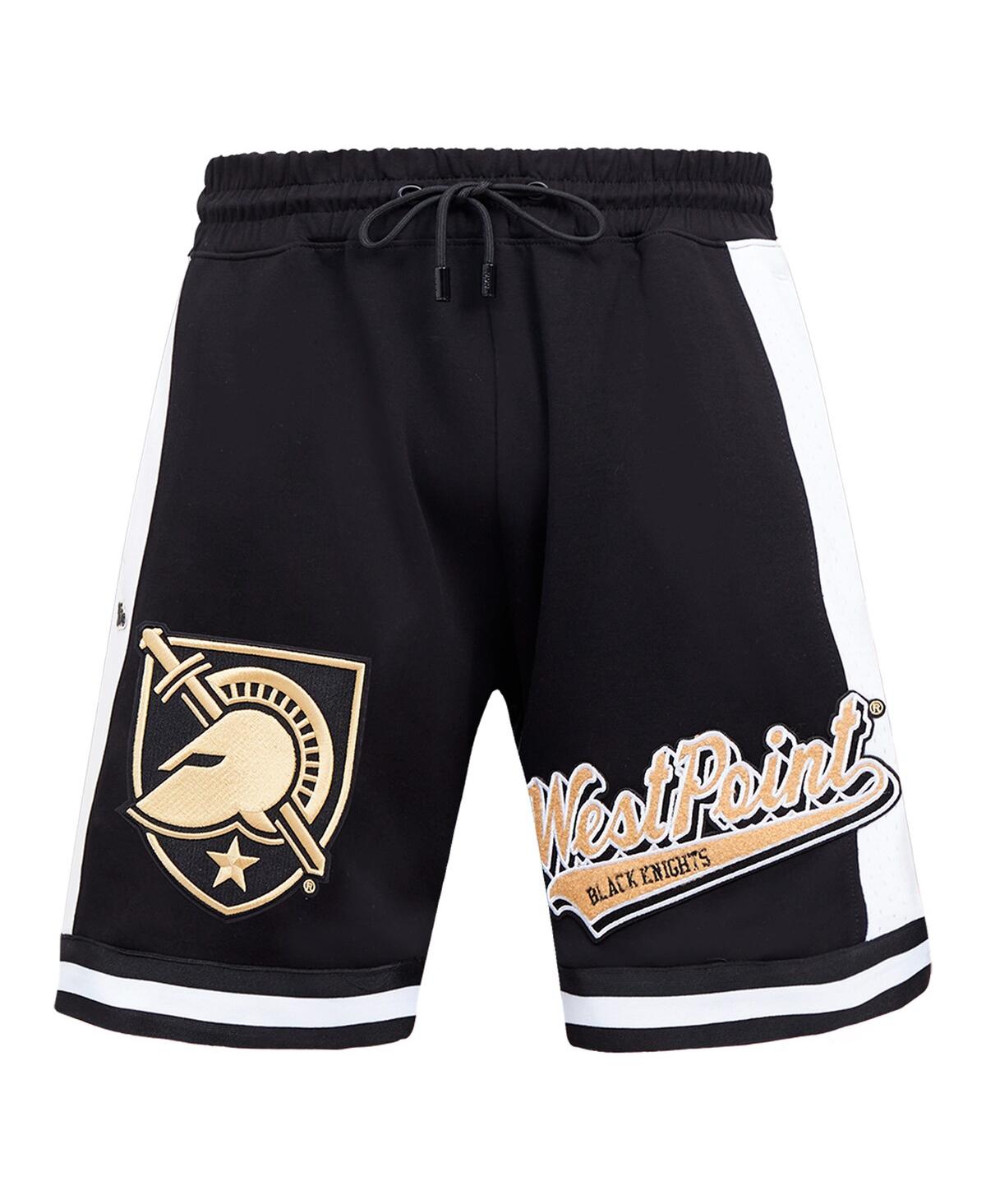 PRO STANDARD MEN'S BLACK ARMY BLACK KNIGHTS SCRIPT TAIL DK 2.0 SHORTS 