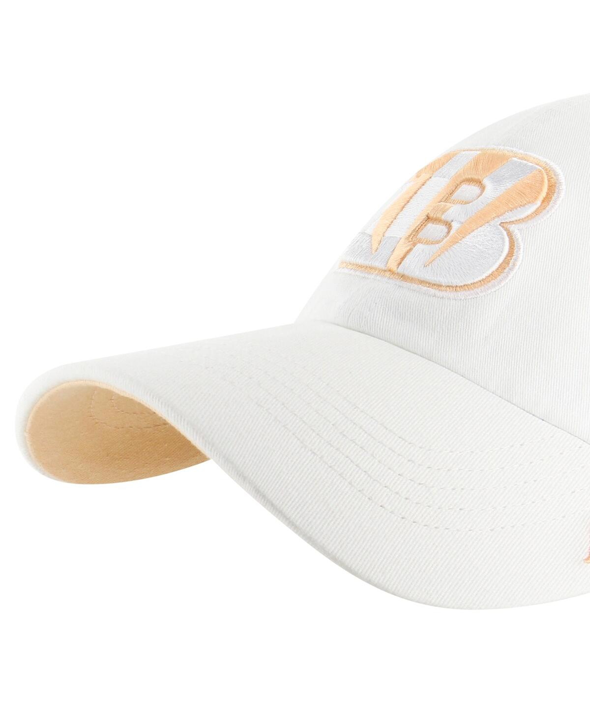 47 Brand 47 Women's White Cincinnati Bengals Ballpark Cheer Clean Up Adjustable Hat In White