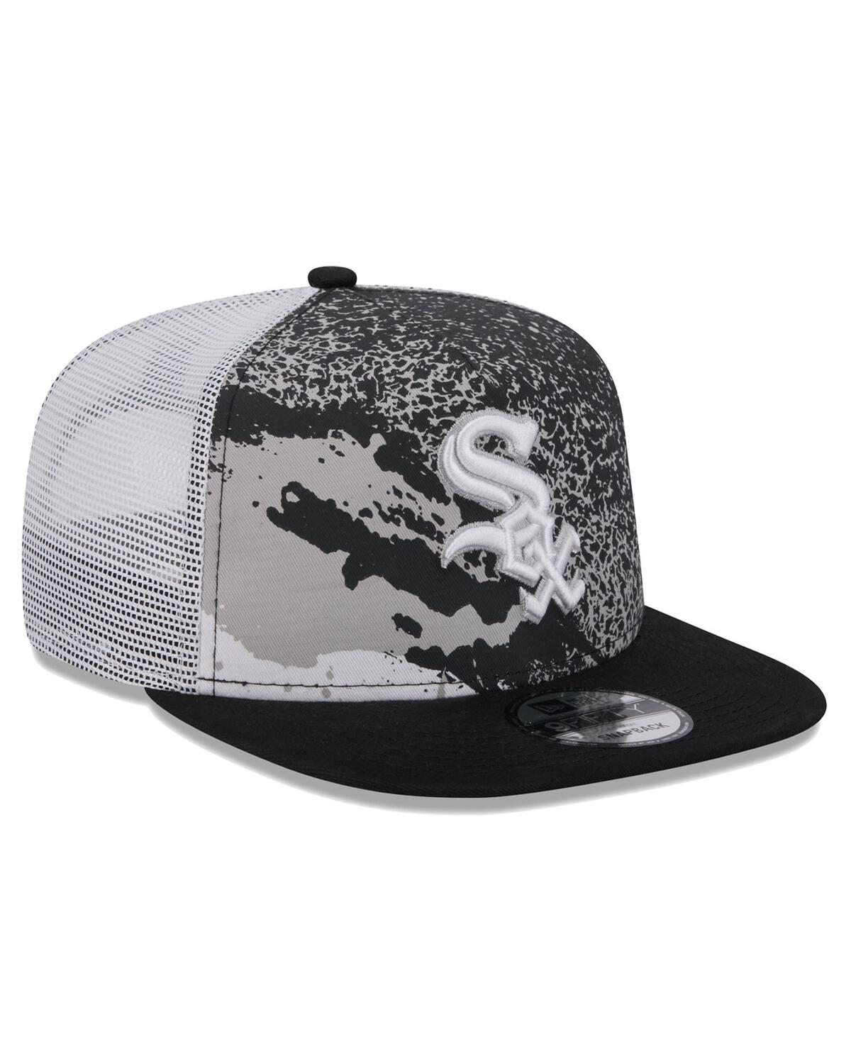 NEW ERA MEN'S BLACK CHICAGO WHITE SOX COURT SPORT 9FIFTY SNAPBACK HAT 