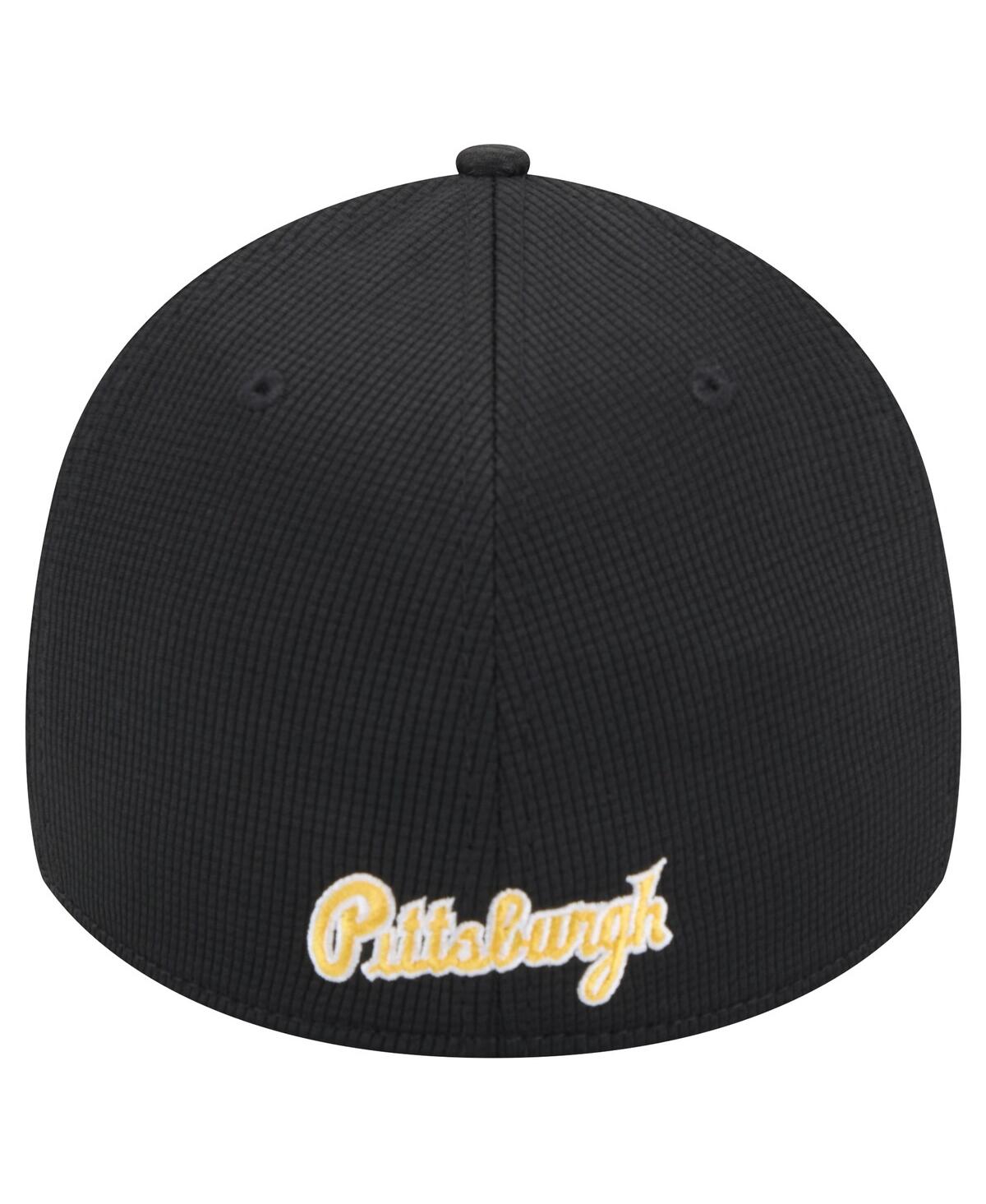 Shop New Era Men's Black Pittsburgh Pirates Active Pivot 39thirty Flex Hat