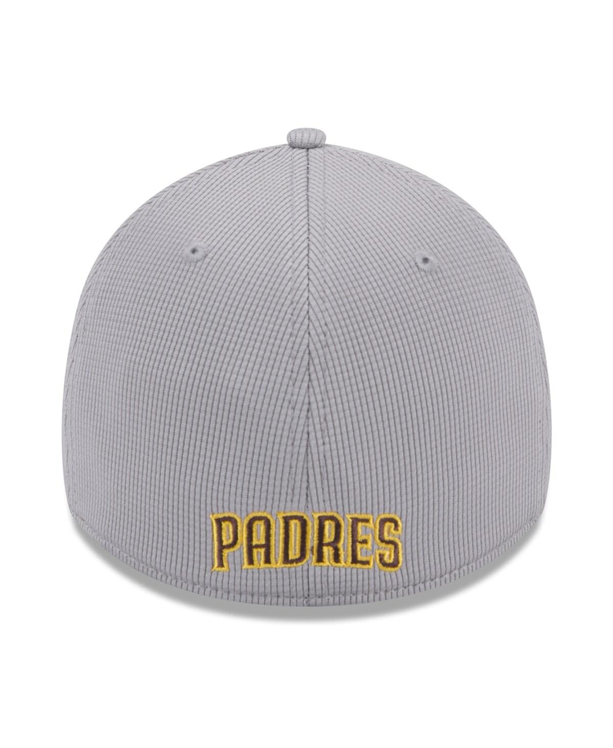 Shop New Era Men's Gray San Diego Padres Active Pivot 39thirty Flex Hat