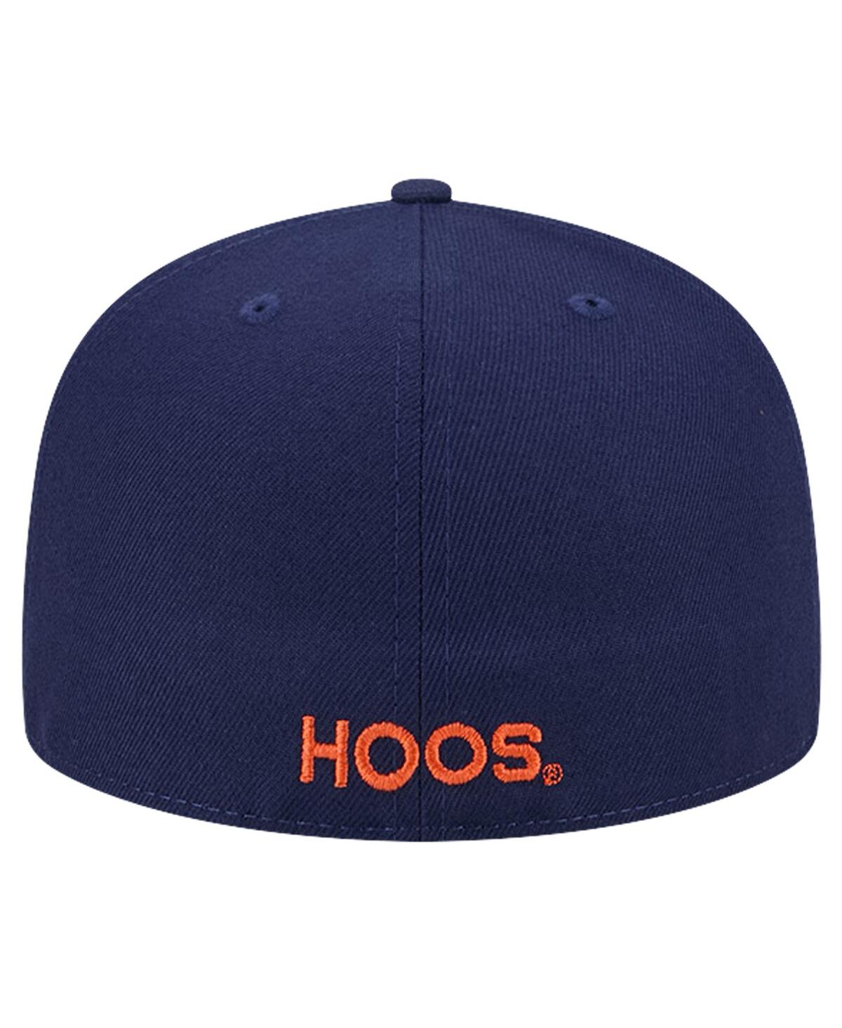 Shop New Era Men's Navy Virginia Cavaliers Throwback 59fifty Fitted Hat