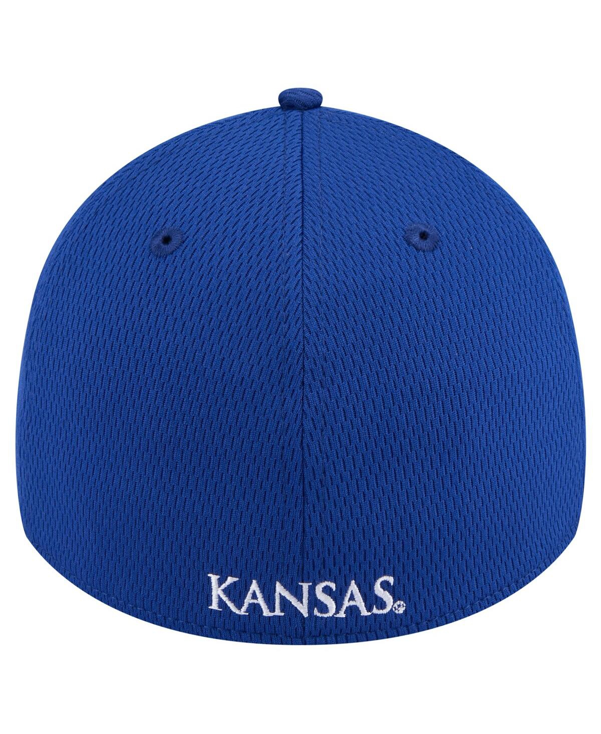 New Era Men'sKansas Jayhawks Active Slash Sides 39Thirty Flex Hat - Royal