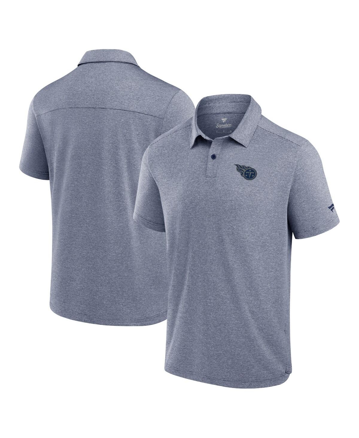 Men's Navy Tennessee Titans Front Office Tech Polo Shirt - Ath Navy