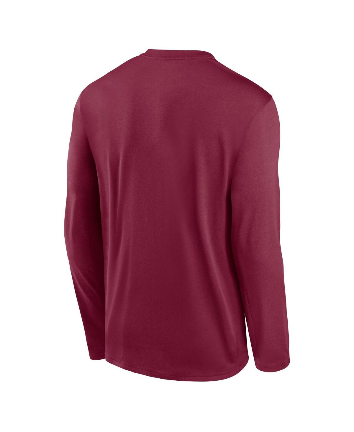 Shop Nike Men's Burgundy Philadelphia Phillies Authentic Collection Practice Performance Long Sleeve T-shirt