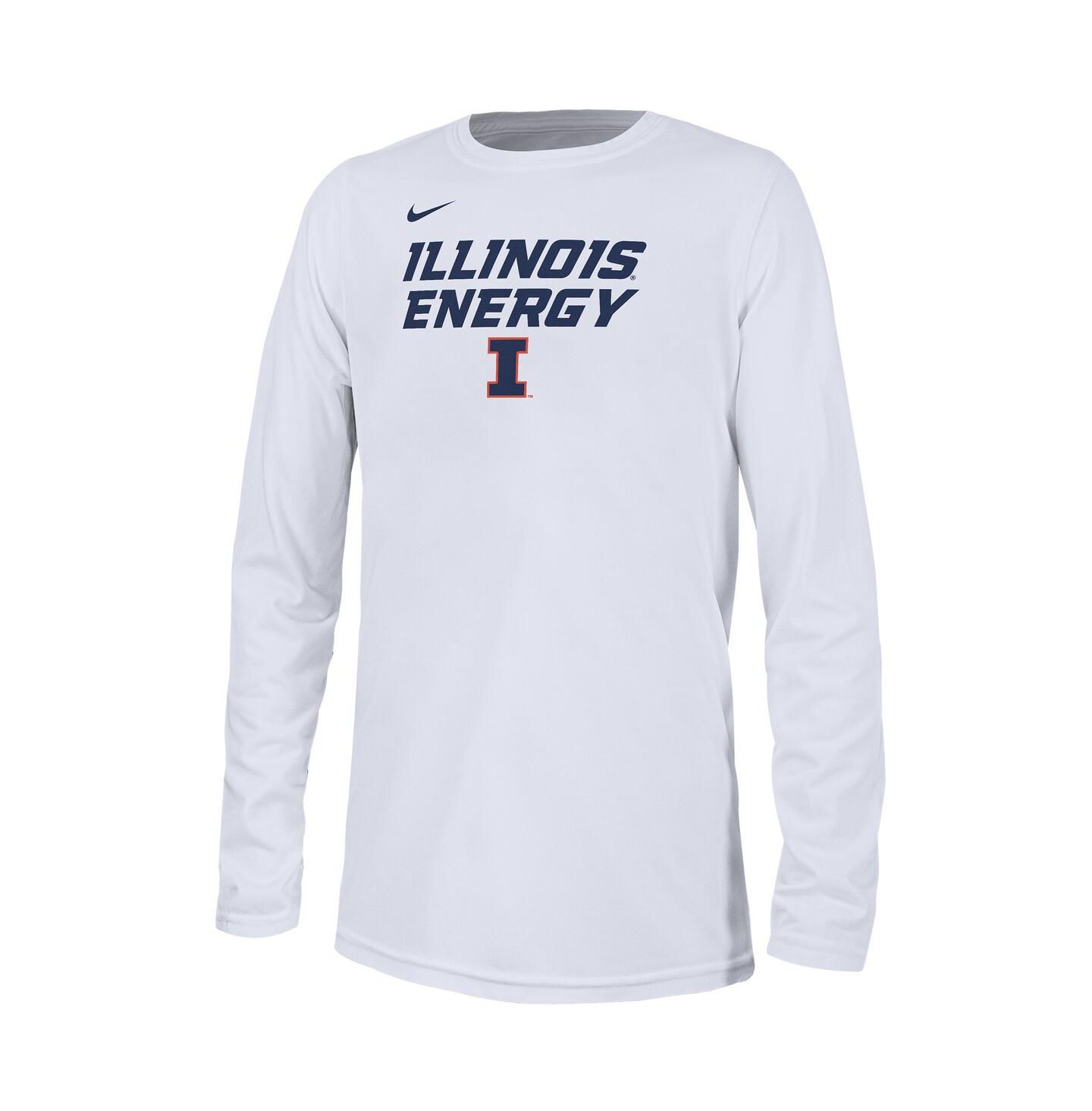 Детская футболка Nike Illinois Fighting Illini 2024 On-Court Bench Energy, White — фото 3