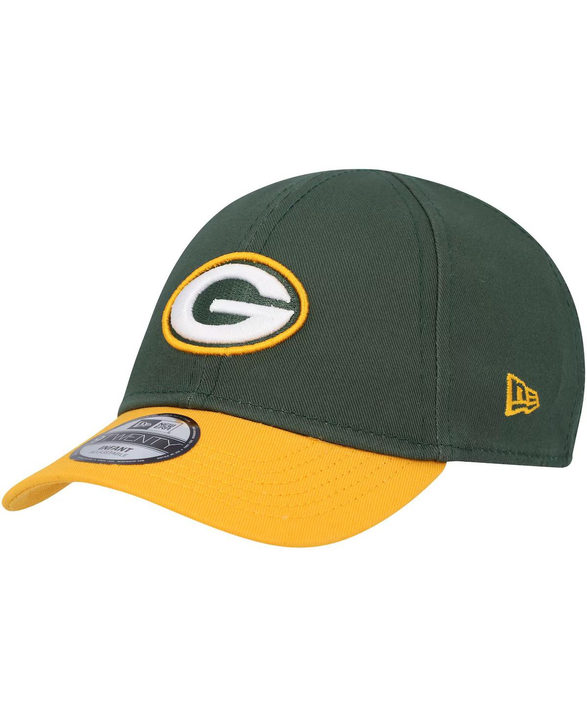 Shop New Era Infantgreen/gold Green Bay Packers My 1st 9twenty Adjustable Hat In Green Gold