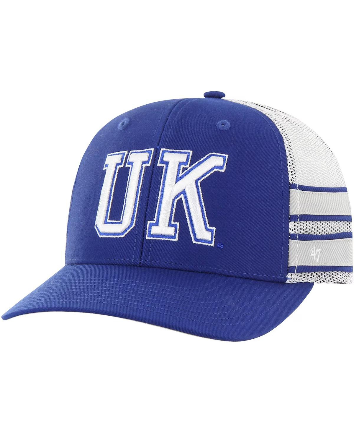 Shop 47 Brand Men's Royal Kentucky Wildcats Straight Eight Adjustable Trucker Hat