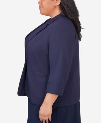 Plus Size Classic Fit Blazer Jacket